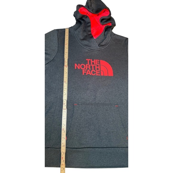 The North Face Gray Hoodie with Red Logo - Picture 10 of 10